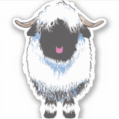 Wallis Black Nose Sheep Laptop Sticker, Decal Aufkleber (Vorderseite)