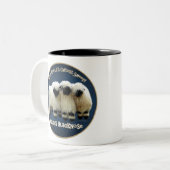 Wallis Blacknose - das niedlichste Schaf der Welt! Zweifarbige Tasse (Vorderseite Links)