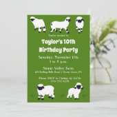 Wallis Blwleise Farm Themed Party Einladung (Stehend Vorderseite)