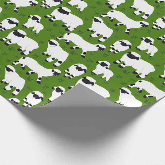 Wallis Blwleise Illustrationen zum Thema Schafe au Geschenkpapier (Ecke)
