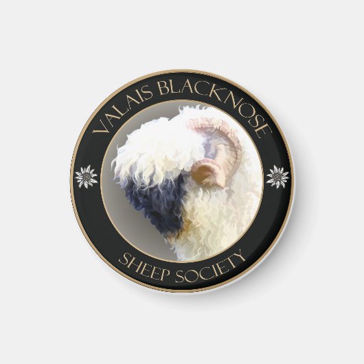 Wallis-Blwleise-Logo der Sheep Society Magnet (Vorne)
