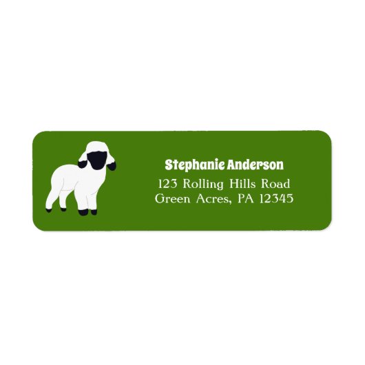 Wallis Blwleise Sheep Lamp Rücksendeadresse (Vorne)