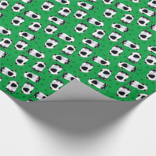 Wallis Blwlese Sheep Ditsy Geschenkpapier (Ecke)