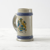 Wallis-Familienwappen Bierglas (Vorderseite Links)