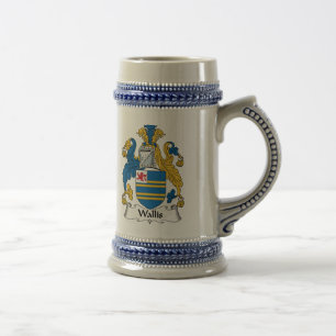 Wallis-Familienwappen Bierglas