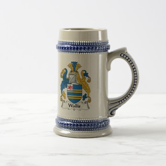 Wallis-Familienwappen Bierglas (Rechts)
