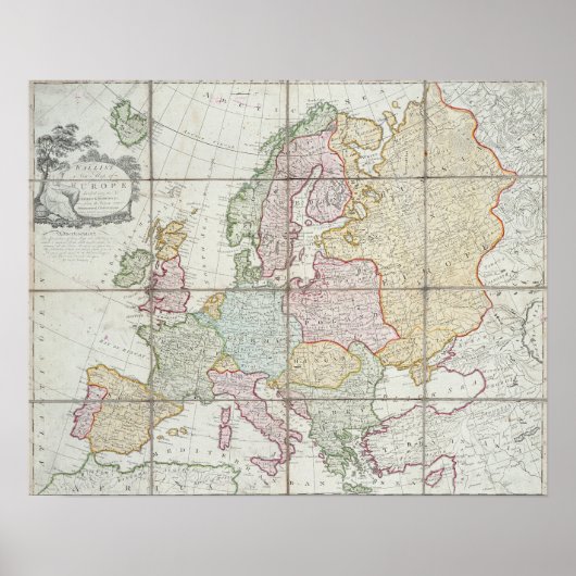 Wallis' neue Karte Europas Poster (Vorne)