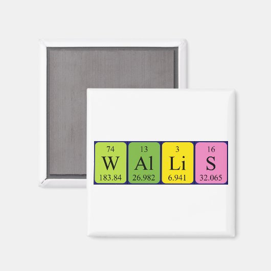 Wallis Periodenmagnet Magnet (Vorderseite/Rückseite)