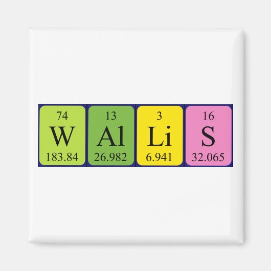 Wallis Periodenmagnet Magnet (Vorne)