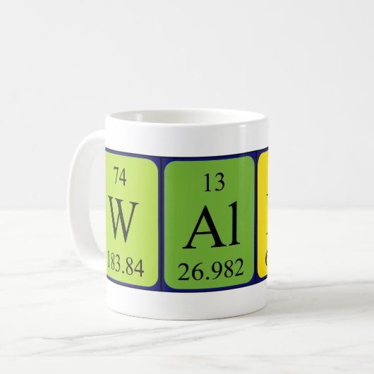 Wallis Periodenname Tasse (Vorderseite Links)