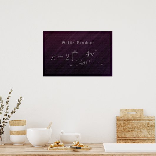 Wallis Pi Formel - Math Poster (Küche)