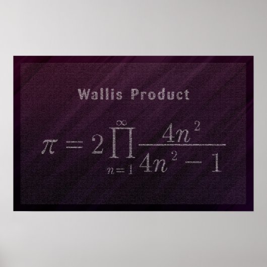 Wallis Pi Formel - Math Poster (Vorne)