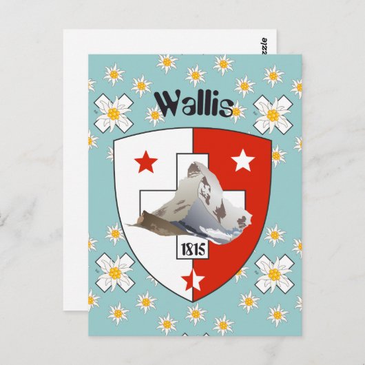 Wallis Schweiz Postkarte (Vorne/Hinten)