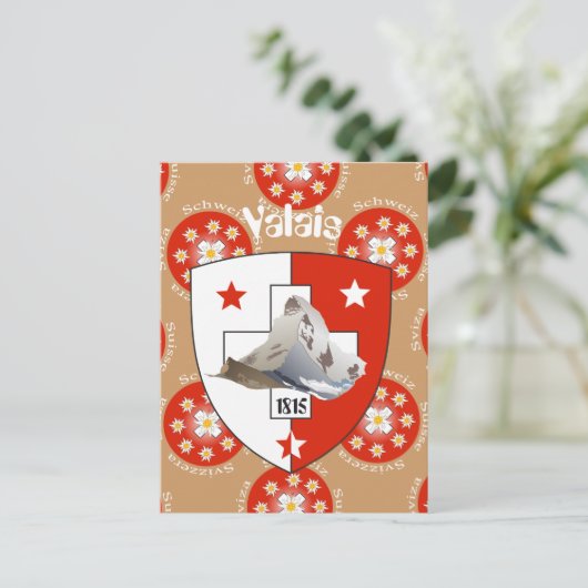 Wallis Schweiz Postkarte (Stehend Vorderseite)