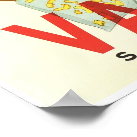 Wallis, Schweiz, Schweiz, Schweiz, Skiposter Poster (Ecke)