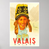 Wallis, Schweiz, Schweiz, Schweiz, Skiposter Poster (Vorne)