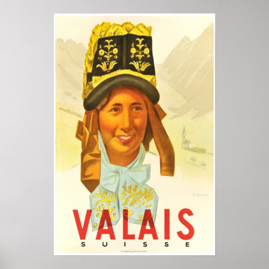 Wallis, Schweiz, Schweiz, Schweiz, Skiposter Poster (Vorne)