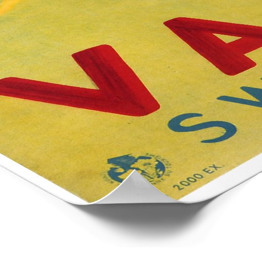 Wallis, Schweiz, Schweiz, Schweiz, Skiposter Poster (Ecke)