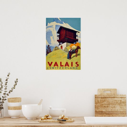 Wallis, Schweiz, Schweiz, Schweiz, Skiposter Poster (Küche)