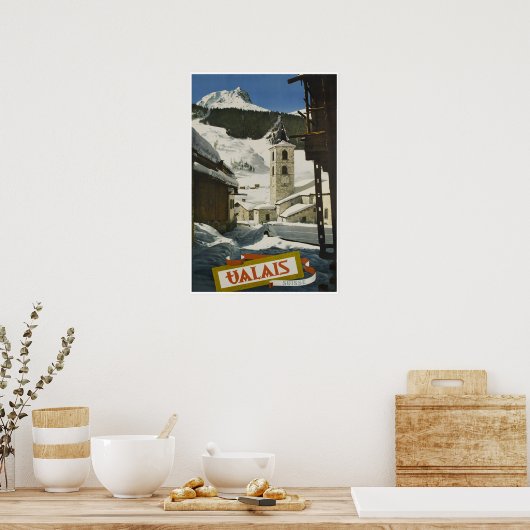 Wallis, Schweiz, Schweiz, Schweiz, Skiposter Poster (Küche)
