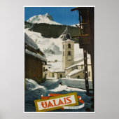 Wallis, Schweiz, Schweiz, Schweiz, Skiposter Poster (Vorne)