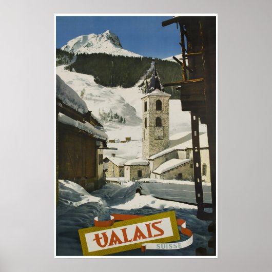 Wallis, Schweiz, Schweiz, Schweiz, Skiposter Poster (Vorne)