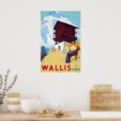 Wallis Schweiz Schweizer Alpen Schweiz Vintage Poster (Küche)