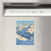 Wallis Schweiz Skifahren Skifahren Magnet (In Situ (Geschirrspüler))