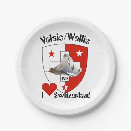 Wallis / Schweiz - Valais / Suisse Teller (Vorderseite)