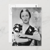 Wallis Simpson Postkarte (Vorne/Hinten)