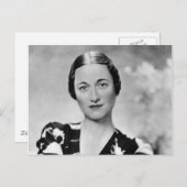 Wallis Simpson Postkarte (Vorne/Hinten)