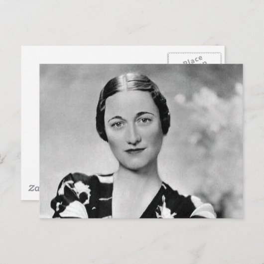 Wallis Simpson Postkarte (Vorne/Hinten)