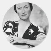 Wallis Simpson Runder Aufkleber (Vorderseite)