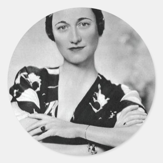 Wallis Simpson Runder Aufkleber (Vorderseite)