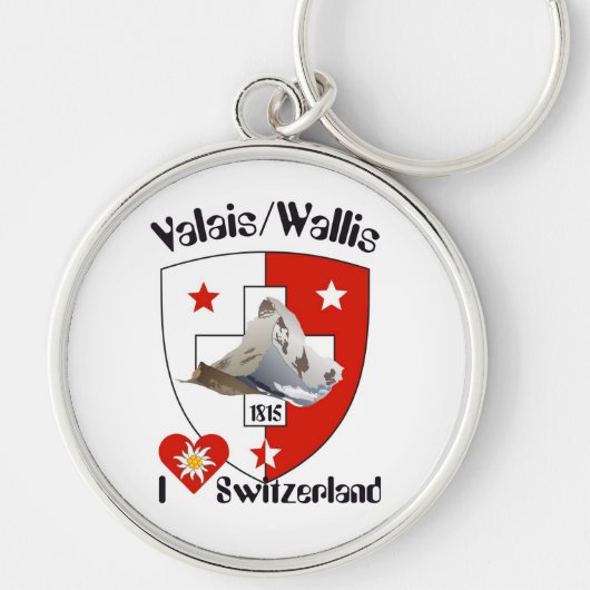 Wallis Suisse-Schweiz Schlüsselger Schlüsselanhänger (Vorne)