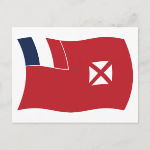 Wallis und Futuna Flagge Postkarte