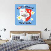 Wallis Valais Schweiz Suisse Leinwand (Insitu (Schlafzimmer))