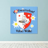 Wallis Valais Schweiz Suisse Leinwand (Insitu (Holzboden))