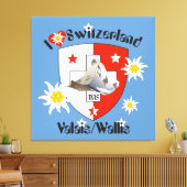 Wallis Valais Schweiz Suisse Leinwand (Insitu (Wohnzimmer))