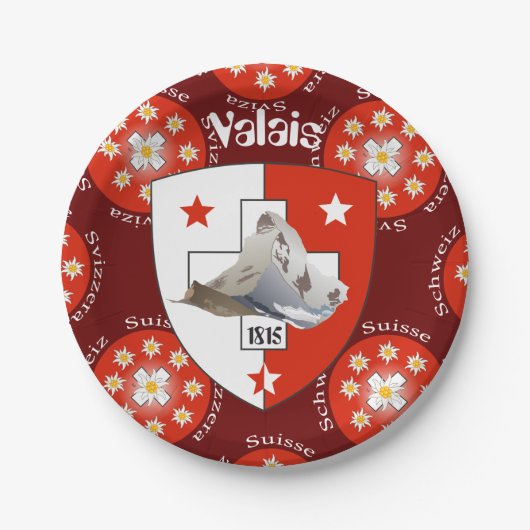 Wallis - Valais Schweiz - Suisse Teller (Vorderseite)