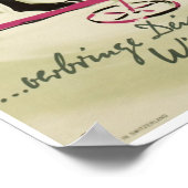 Wallis, Wallis, Schweiz, Skiplakat Poster (Ecke)