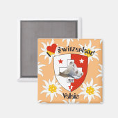 Wallis Wallis Schweiz Suisse Magnete Magnet (Vorderseite/Rückseite)