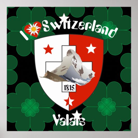 Wallis Wallis Schweiz Suisse Poster (Vorne)