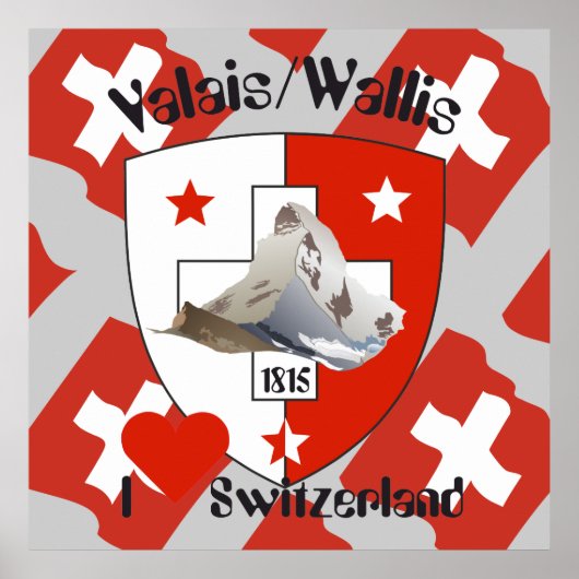 Wallis Wallis Schweiz Suisse Poster (Vorne)
