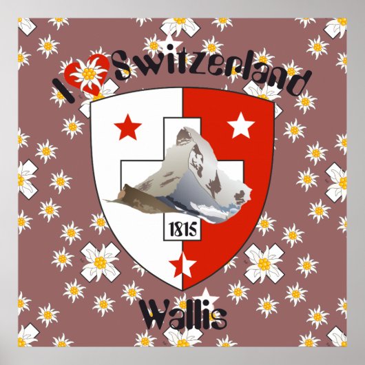 Wallis Wallis Schweiz Suisse Poster (Vorne)