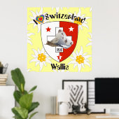 Wallis Wallis Schweiz Suisse Poster (Heimbüro)