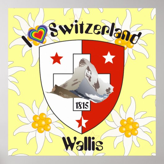 Wallis Wallis Schweiz Suisse Poster (Vorne)