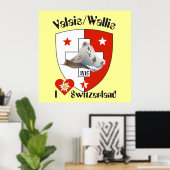 Wallis Wallis Schweiz Suisse Poster (Heimbüro)