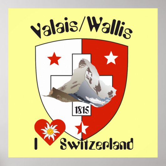 Wallis Wallis Schweiz Suisse Poster (Vorne)