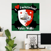 Wallis Wallis Schweiz Suisse Poster (Heimbüro)